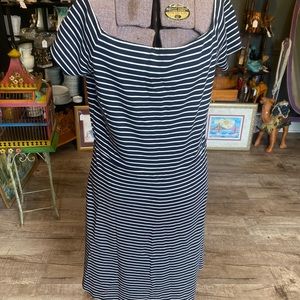 Boden size 10R double lined Midi striped dress